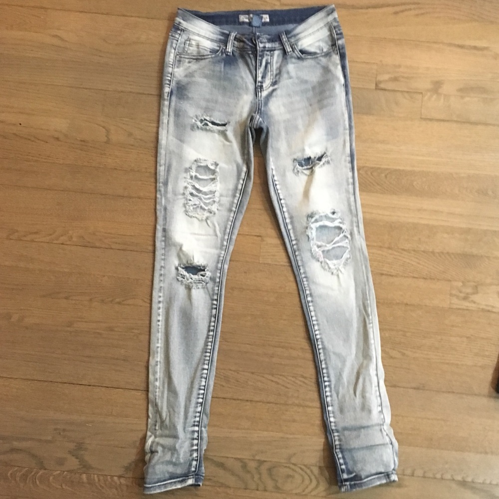 Elite Jeans Distressed, Acid Wash look